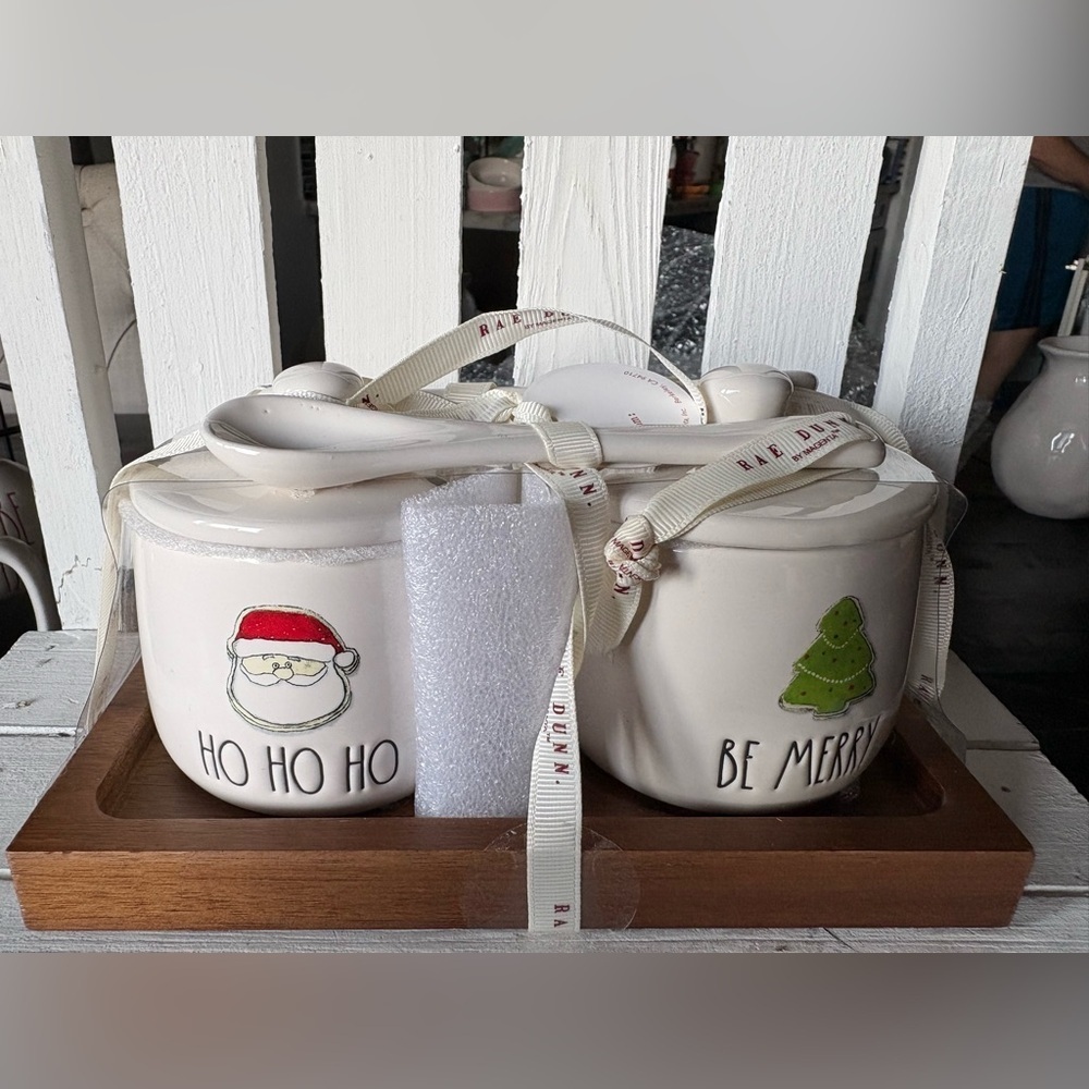 Festive Rae Dunn Ceramic Holiday Canisters